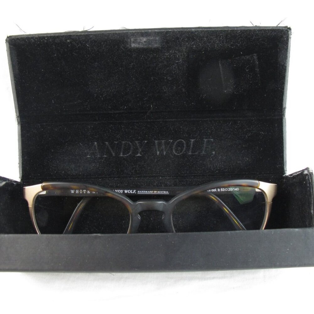 Andy Wolf White Wolf Eyeglass Frames Brown, Gold … - image 7